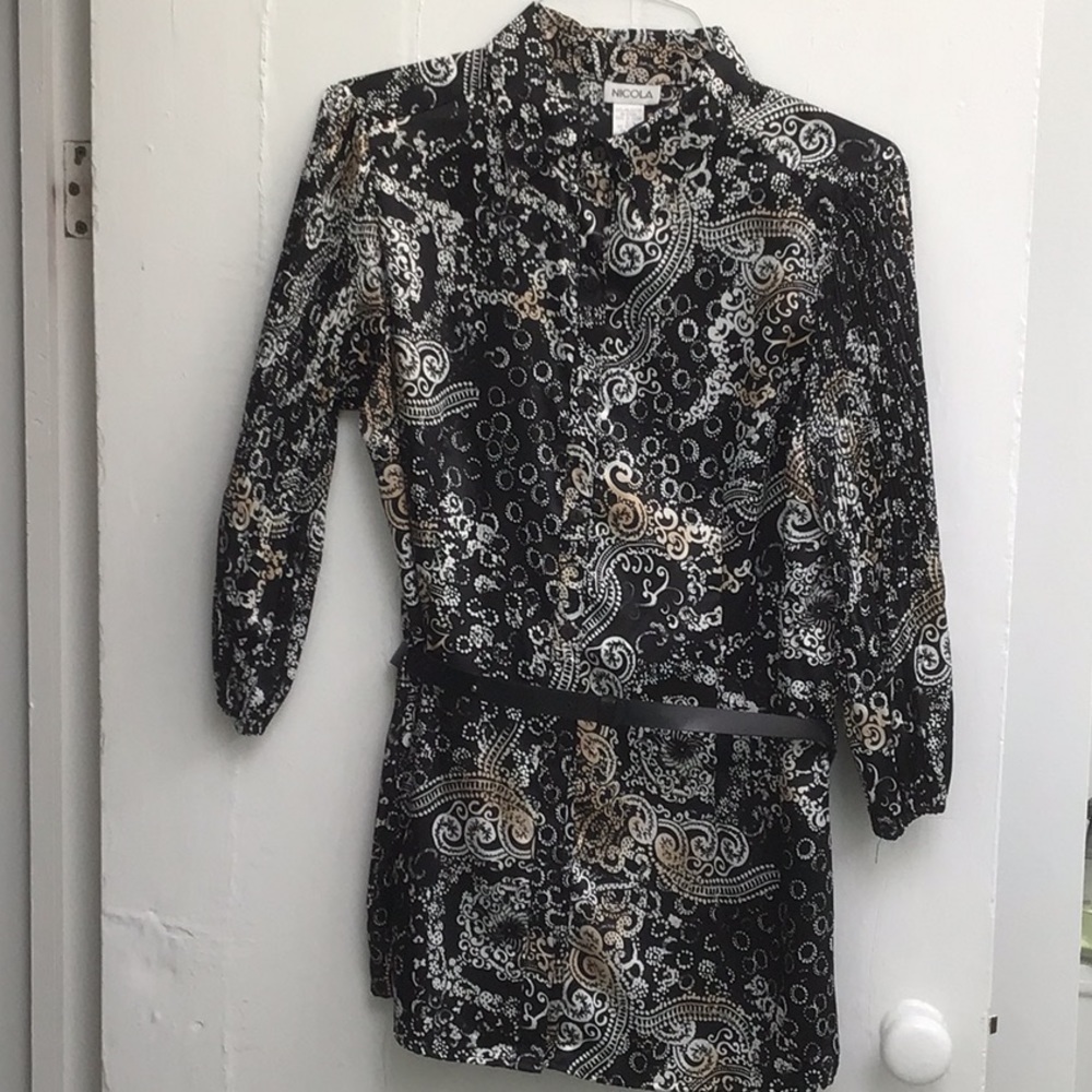 Nicola Long Blouse with Belt